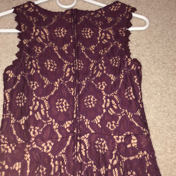Burgundy Lace Dress - Picture 3 of 5